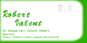 robert valent business card